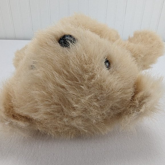 Vintage Scruffy Beige Teddy Bear Plush Stuffed Animal Fully Jointed 18" Blonde - Picture 11 of 11